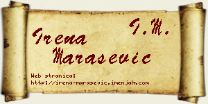 Irena Marašević vizit kartica